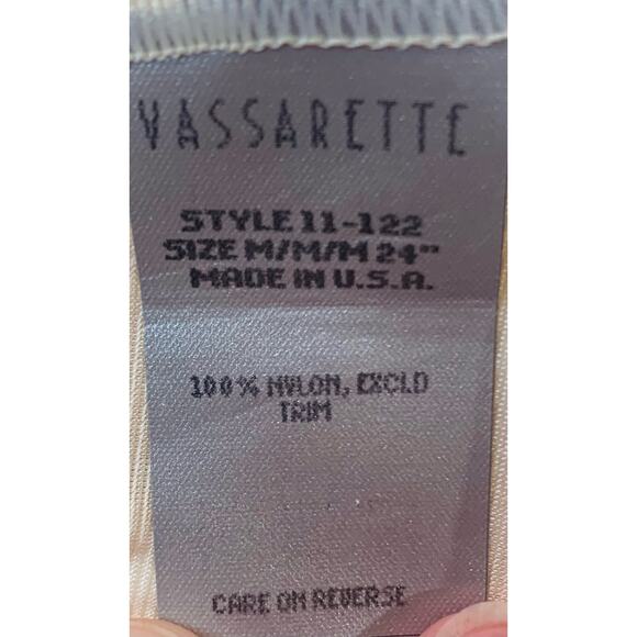 Vintage Vassarette Half Slip Beige Size M 24" Split Elastic Waist Nylon Md USA - Picture 5 of 7